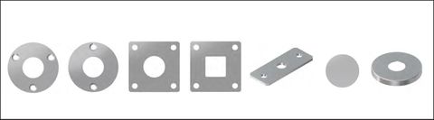 Platten/ Rondellen aus CNS und Stahl 