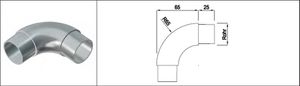 Rohrbogen 90° 33.7 mm geschliffen 126570 - INOXTECH-Handlauf-/Geländer-System