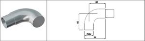 Endabschluss 33.7 x 2 mm, H 77 mm geschliffen 129750 - INOXTECH-Handlauf-/Geländer-System
