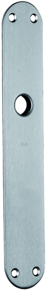 NICKAL Türschild 6240.08, ungelocht 235/40/2mm, Führung 16mm, Edelstahl matt - Tür- und Sichtbeschläge