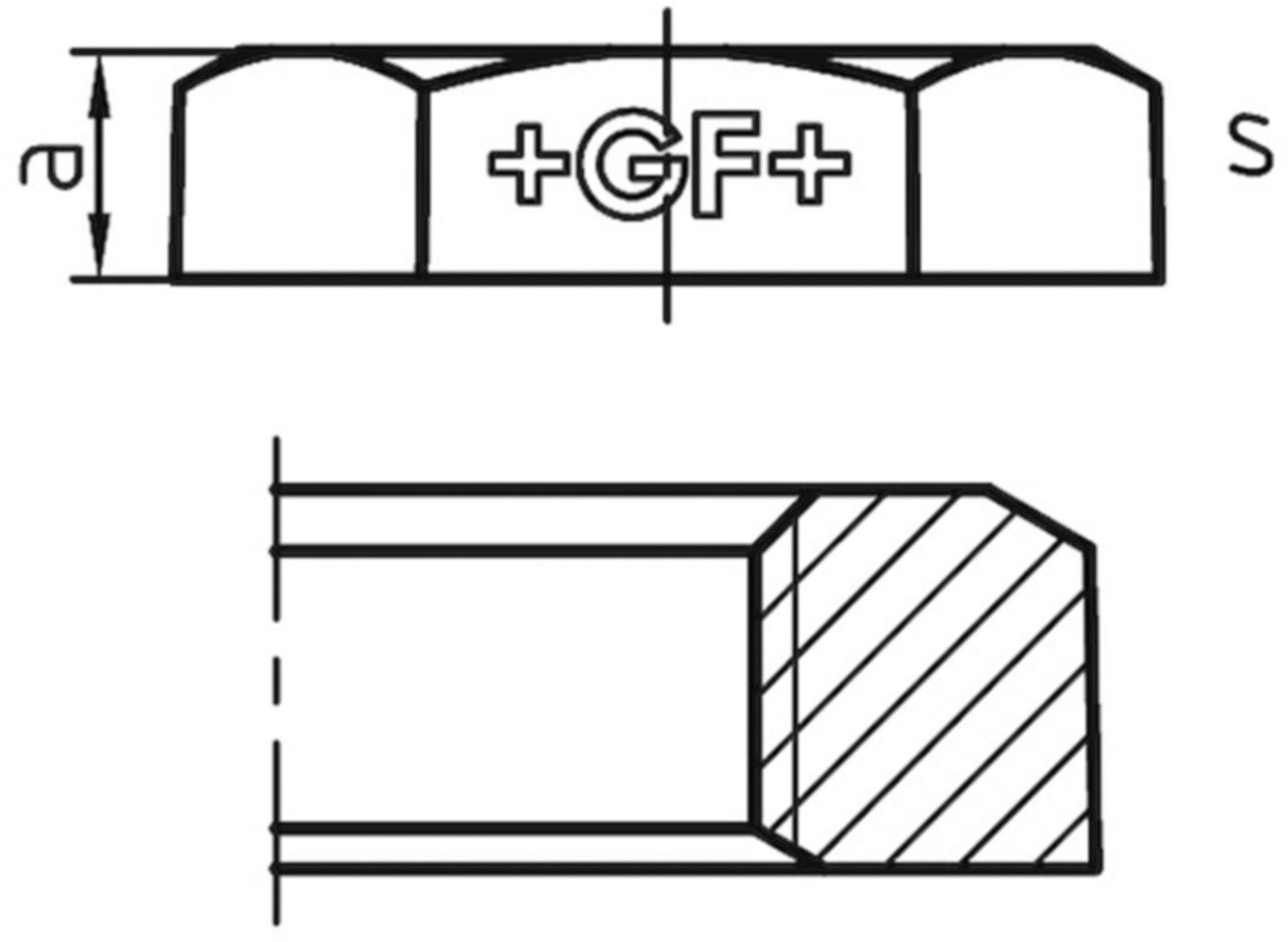 Gegenmutter 310 V 21/2" 770 310 210 - GF verz. Tempergussfittings