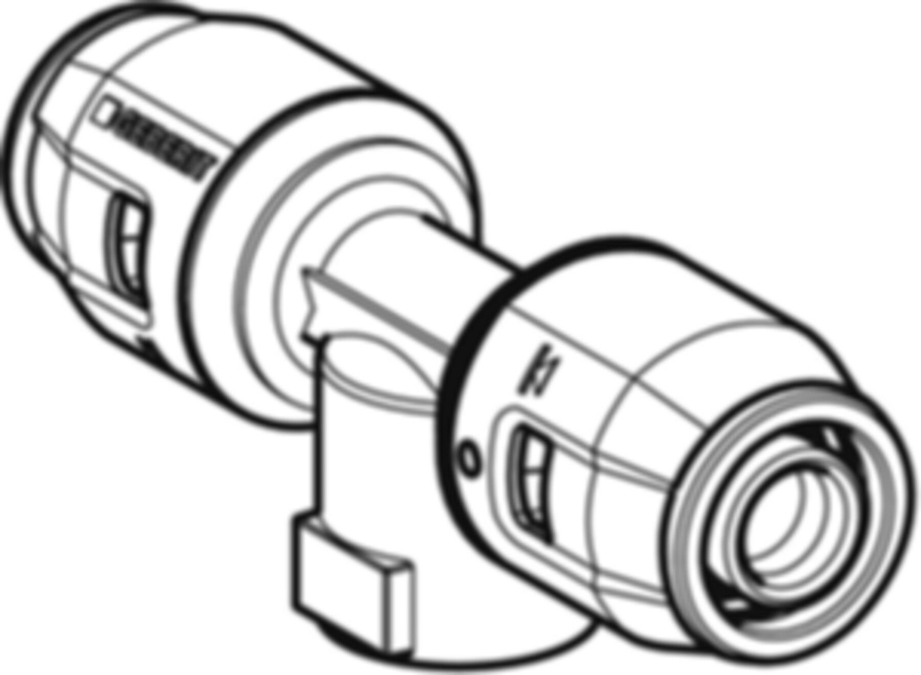 T-Stück m/IG 25mm- 3/4"-25mm 652.362.00.1 - Geberit-Push Fit-Formstücke