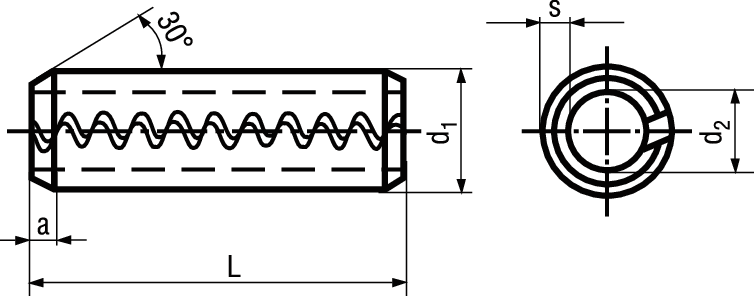 Schwerspannstifte Zahnschlitz Fst BN879 3x12 - Bossard Schrauben