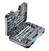 TECHNOCRAFT Steckschlüsselsatz, 82-tlg. 1/4" + 1/2", im Kunststoffkoffer - Steck- und Drehmomentschlüssel