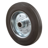 Räder Vollgummi schwarz, Stahlfelge Rollenkorblager  80mm - Transportrollen