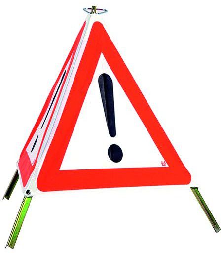 TRIOPAN-Faltsignal, R0 90cm, Baustelle 1.14, inkl. Etui - Bauwerkzeuge