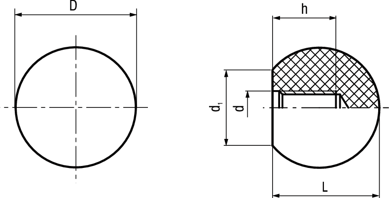 Kugelknöpfe Elesa PLX. schwarz BN20530 50533 PLX.30-M6 - Bossard Schrauben