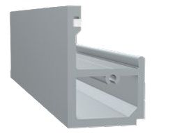 Frz. Geländer Grundprofil Glasdicke 21mm, roh, pressblank, - INOXTECH-Handlauf-/Geländer-System