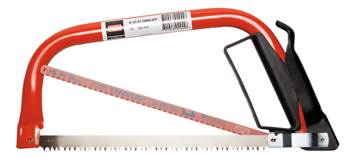 BAHCO Bügelsäge ergo 12" inkl. Sägeblätter für Holz und Metall - Bauwerkzeuge