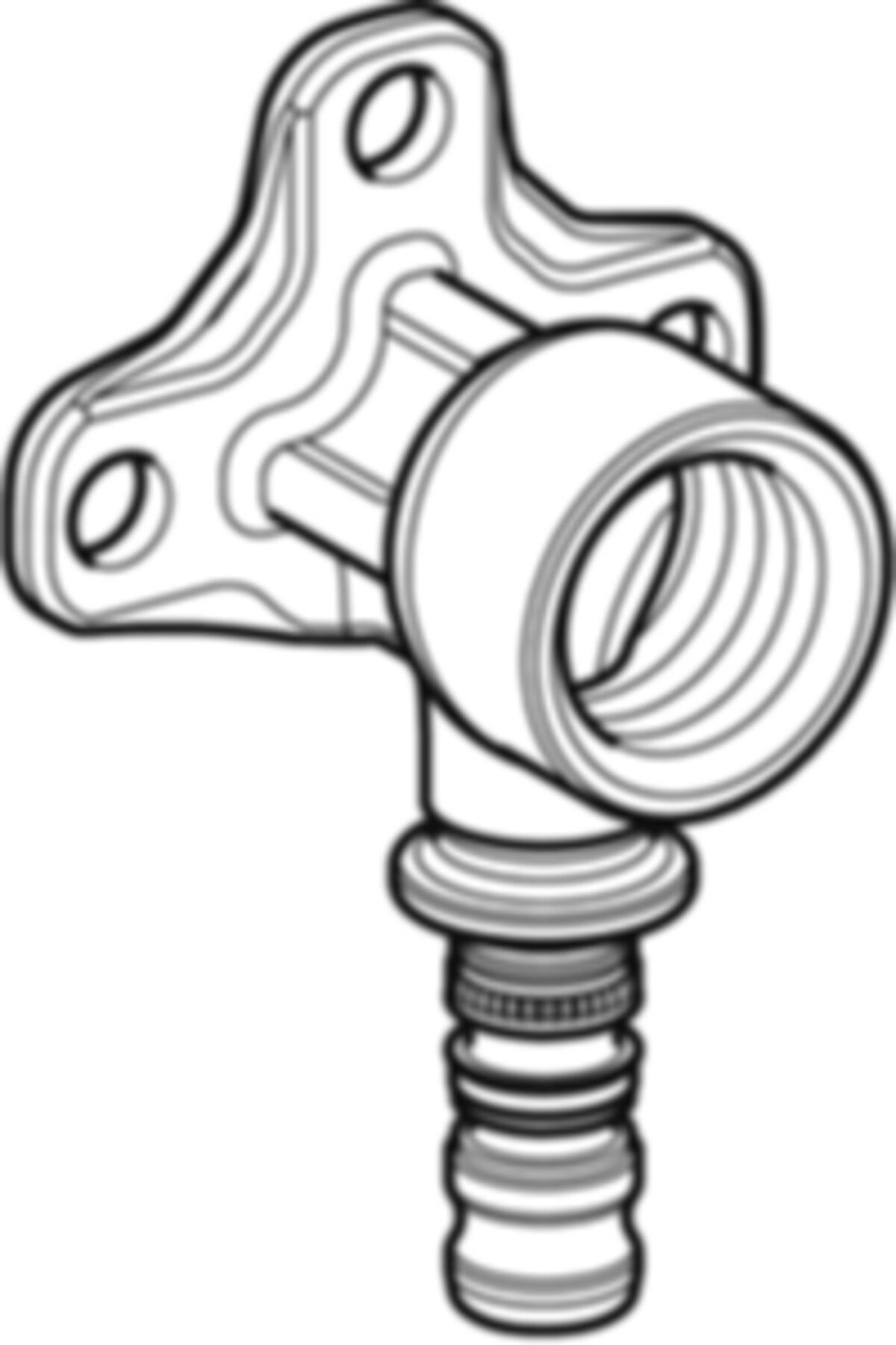 Anschlusswinkel 90° 20mm- 3/4" L1=52mm unterputz 602.294.00.5 - Geberit-Mepla-Formstücke