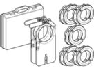 Einsatzbacken 50-90 mm, im Koffer 359.059.00.1 mit Aufspannplatten 110 mm - Geberit Werkzeuge und Zubehör
