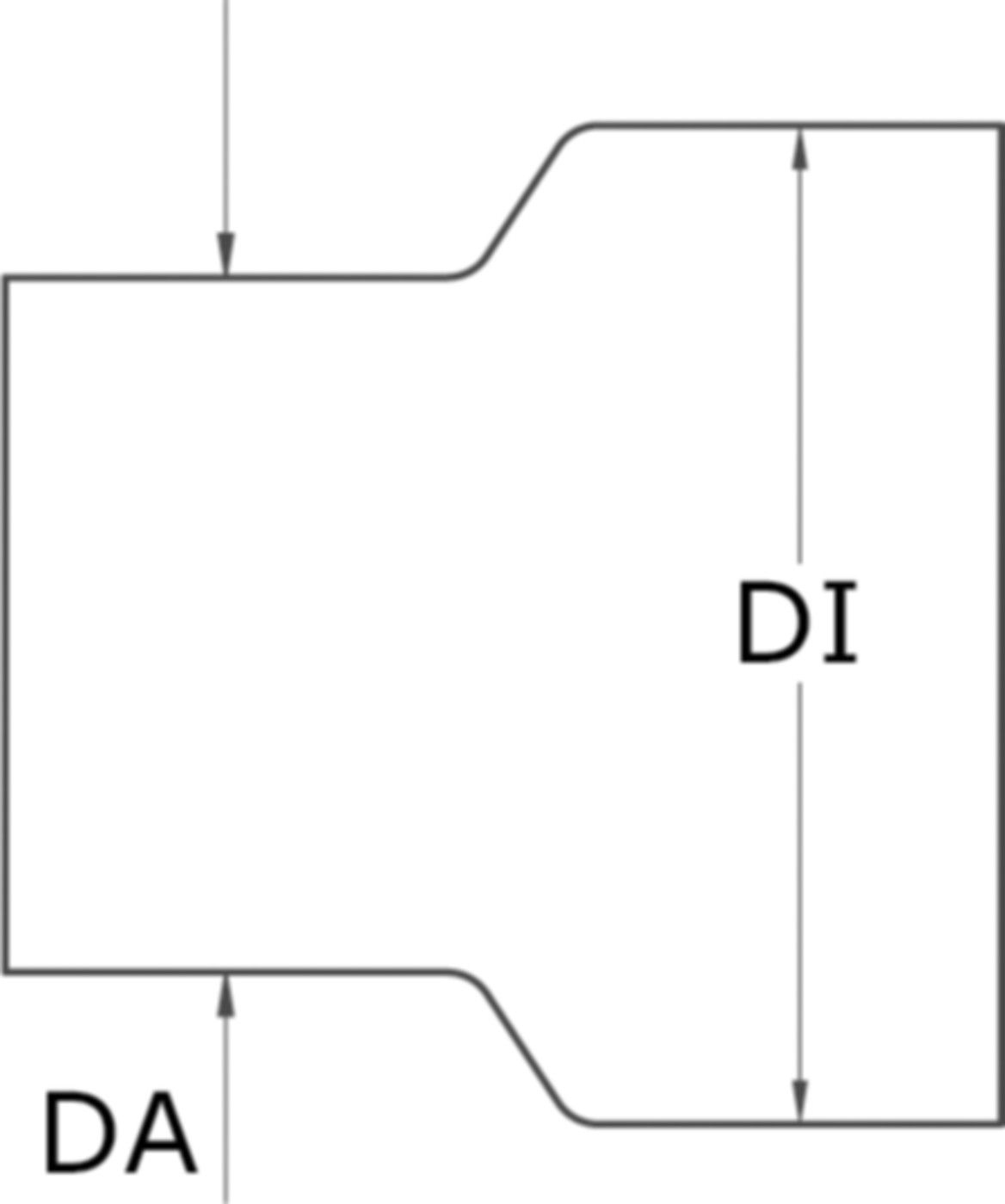Erweiterung DA=303 mm DI=354 mm 586.300 - Rauchrohrsystem V4A