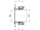 Flansch-Steckmuffen-Übergang 7200 DN 80 / d 75mm - Hawle System 2000