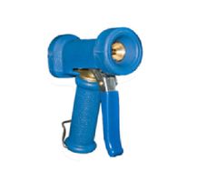 Wasserpistole, Messing/Edelstahl 1/2", Gummiummantelung Blau, max. 24Bar - Garten