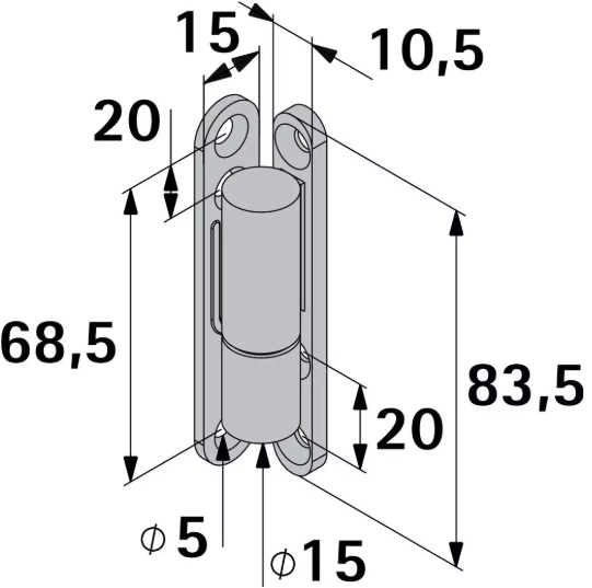 Hettich Renovierband Weiss, Traglast mx. 40kg, 15 x 83.5mm, à 2 Stk - Diverse Möbelbeschläge und Zubehör