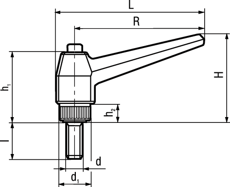 Klemmhebel Elesa® MRX.p BN14194 141531MRX.63p-M8x3 - Bossard Schrauben