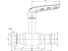 Press-Kugelhahnen lange Spindel Fullflow BF214011 DN 20 / 22mm - Ballofix/Broen-Armaturen