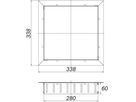 Kiesrahmen CNS 280 x 280mm 3-620003 zu Dachablauf SwissUnico und Aufstockelement 630 - SCHACO Entwässerungstechnik