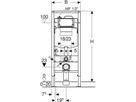 Wand-WC-Element Sigma Typ 120 111.057.00.2 mit Hygienespülung HS30, mit 1 Wasseranschl. - Geberit-Duofix