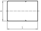 Anschw.-Nippel 533 S 3/4" x 60 mm - Schw. Rohrnippel