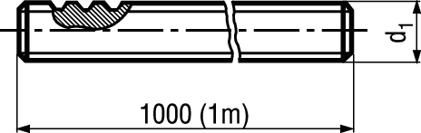 Trapezgewindespindeln à 1 m St 4.6 BN420 TR22x5 - Bossard Schrauben