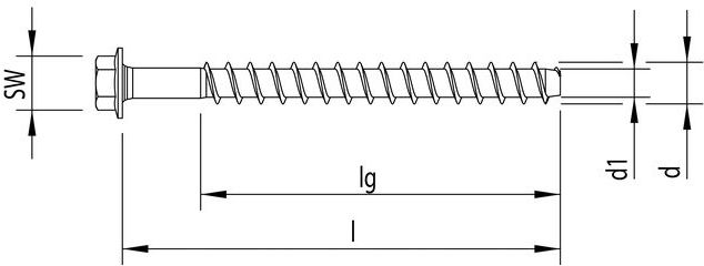 MULTI-MONTI Betonschrauben, MMS-PLUS-SS 6-kant, blau verz., Ø 7.5 x 35mm - Beton- und Maurerschrauben