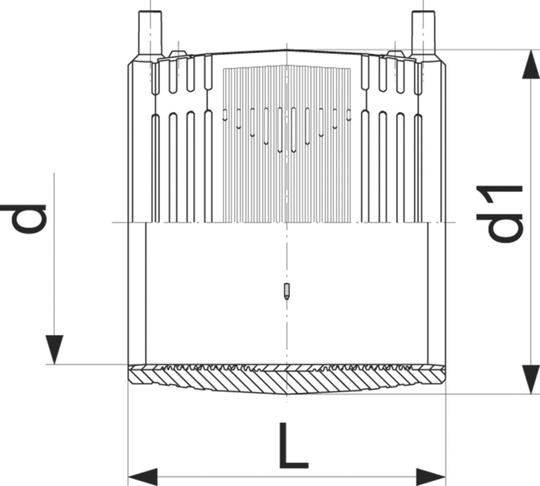 ELGEF Muffe PN 10 (Karton à 3 Stk.) d 225mm 753 911 820 - ELGEF Plus Elektroschweissfittinge