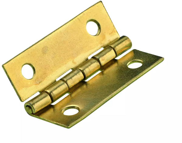 Hettich Scharnier vermessingt, 30 x 20 x 1mm, à 8 Stk - Diverse Möbelbeschläge und Zubehör