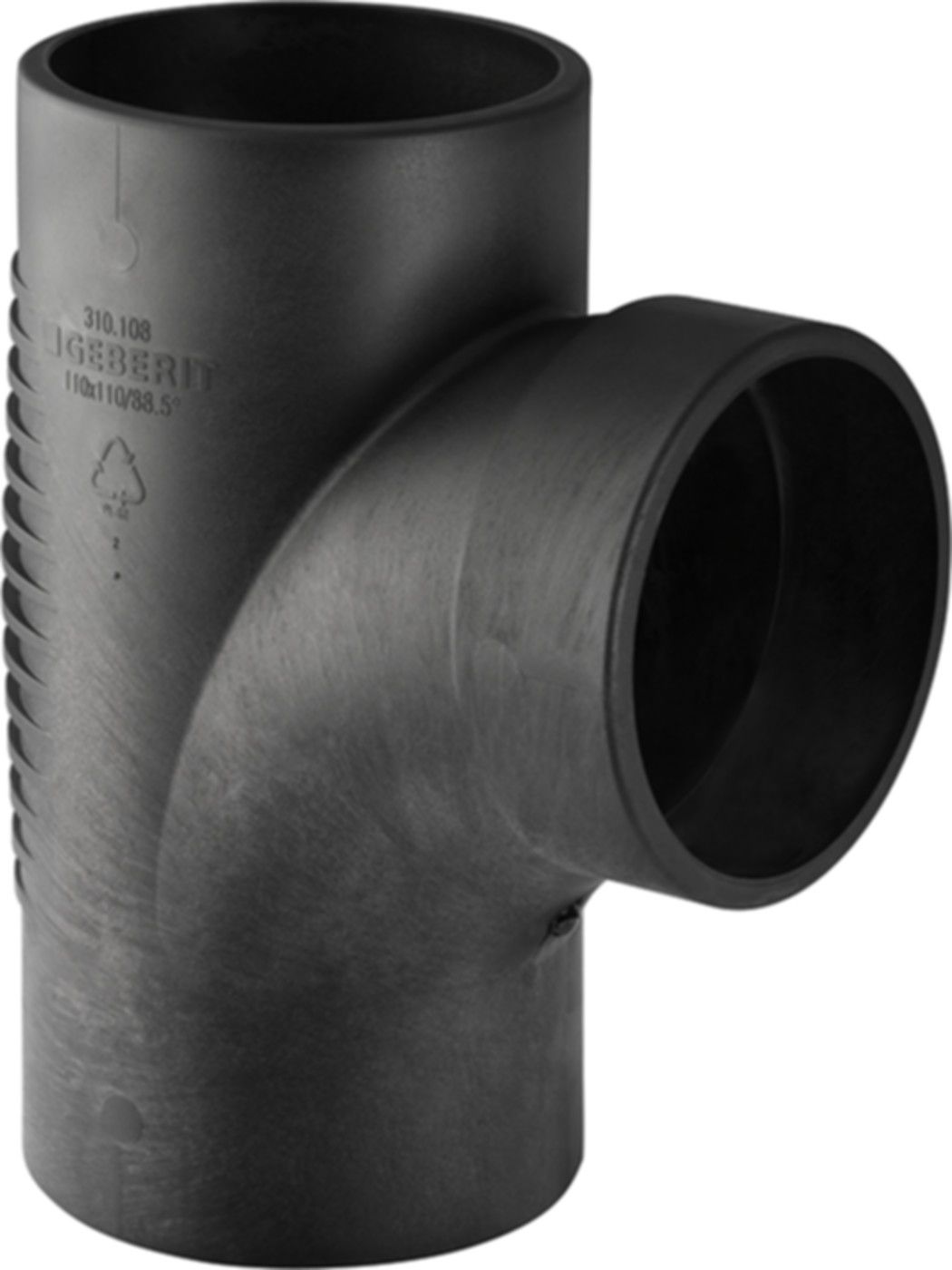 Bogenabzweig 88,5° d 110/ 90mm 310.088.14.1 - Geberit-PE-Silent-Formstücke