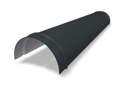 PREFA Grat- und Firstreiter glatt, 19 P.10 Dunkelgrau 110349 - PREFA Dachsysteme