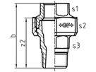 Verschraubung 341 S 3" m/Kegeld. 770 341 111 - GF schw. Tempergussfittings
