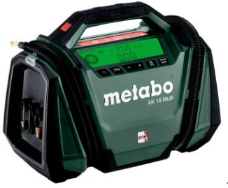 Akku-Kompressor AK 18 MULTI 18V, 11 bar, 16l/min, Befüllen und Entlüften - Metabo Elektrowerkzeuge