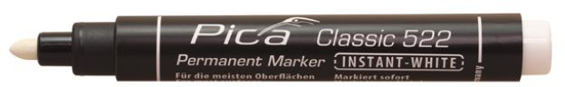 Pica INSTANT-WHITE Marker Classic 522 weiss, 1-4mm, wasserfest - Auszeichnen