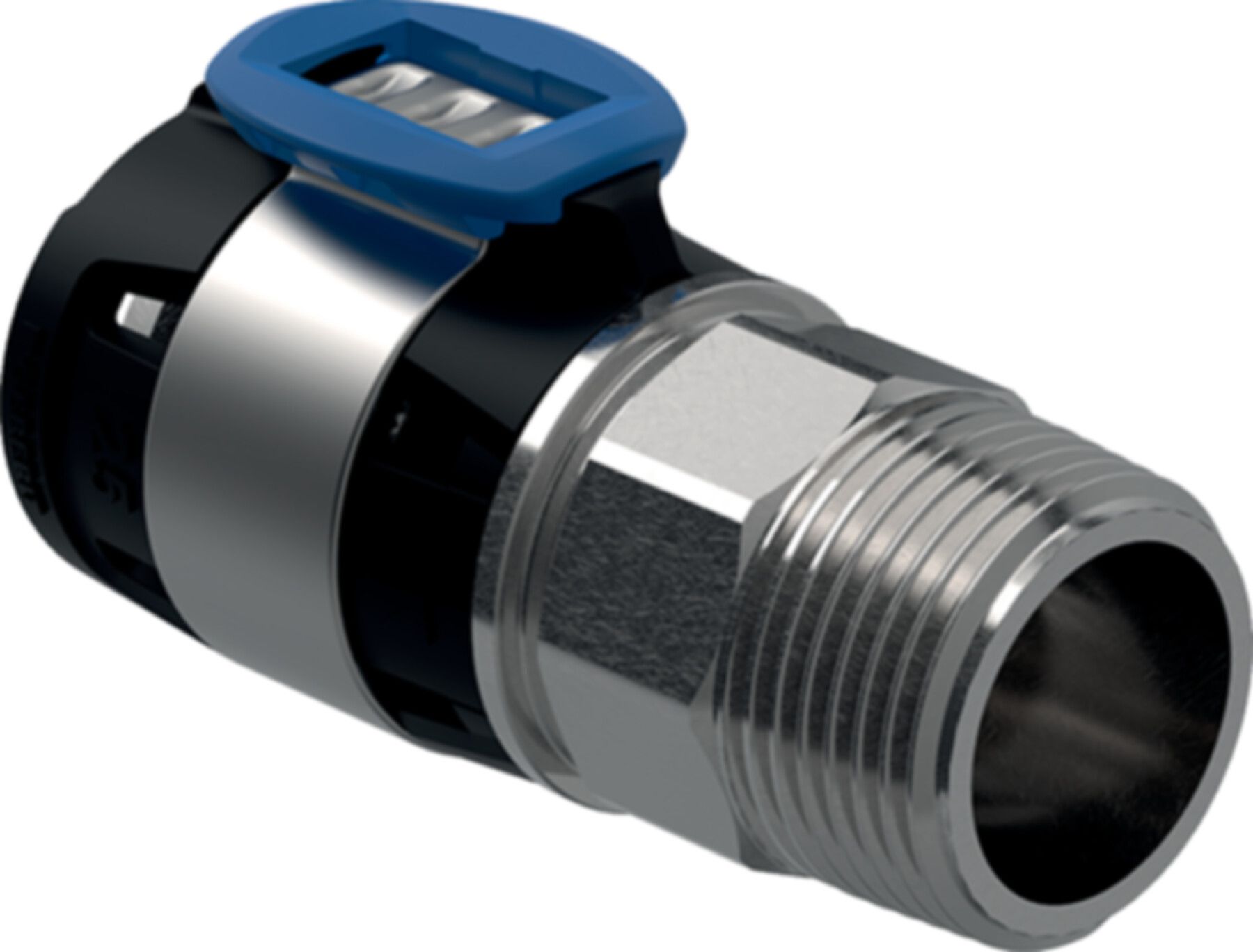 Übergang m/AG 75mm-21/2" 619.706.00.1 aus Edelstahl 1.4404 - Geberit FlowFit-Rohre/Formstücke