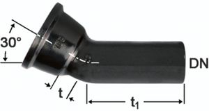 STM-Bögen 30°, 1-Muffig  Fig. 2823 (MK 30) vonRoll hydro