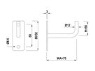 Geschw. Wandkonsole eckig vertikal Stab 12 mm H 44 mm geschl. 1.4301 - INOXTECH-Handlauf-/Geländer-System