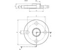Gewindeflansch PN16 4.0629.400 LK 180mm 8-Loch DN 100 4" - Rotguss-Gewindefittings