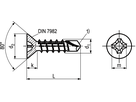 Senk-Bohrschr ecosyn®drill Phil vzb BN1879 DIN7504P 5,5x32 - Bossard Schrauben