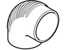Anschlusswinkel 88,5° d 90mm 308.880.14.1 - Geberit-PE-Silent-Formstücke