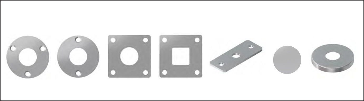 Gestanzte Rondelle eins. geschliffen 120 x 4 mm 128082 - INOXTECH-Handlauf-/Geländer-System