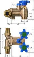 Anschlussgarnitur 1"-11/4" 19181.06 m/Anschlussflansch,m/Messing-Verschraubung - Nussbaum Armaturen
