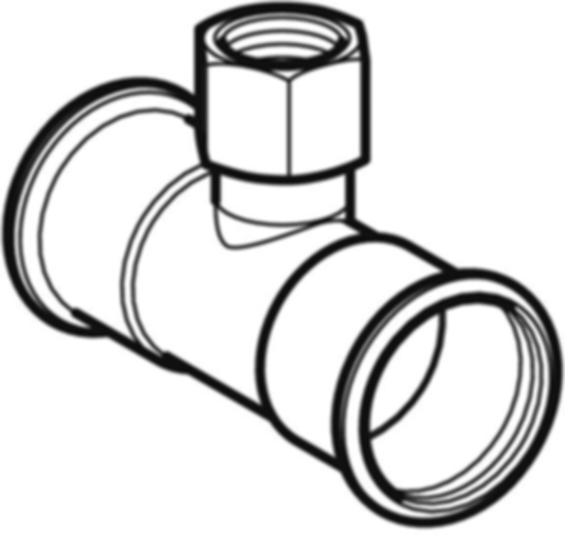 T-Stück m/IG 108- 2"-108mm 31339 - Mapress-Sanitär-Supersize-Formstücke
