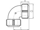Winkel 90°, von PE S5 auf Stahlrohr NBR 50mm x 4,6mm - 1 1/2" 775 402 505 - GF Primofit