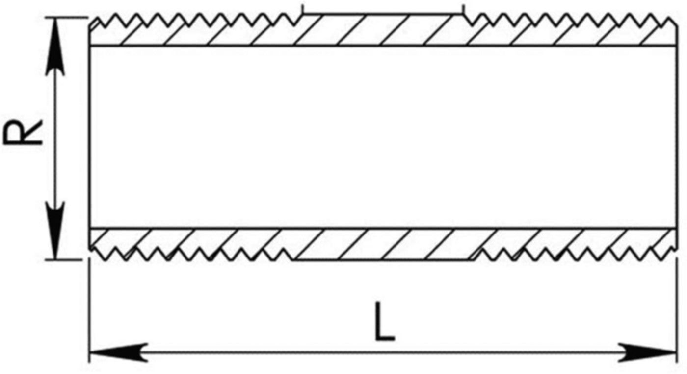Messing-Rohrnippel 8530 3/8"- 80 mm - Rotguss-Gewindefittings