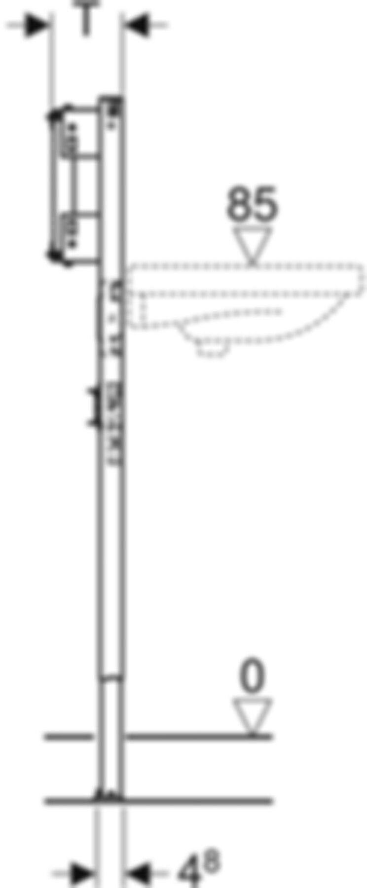 Waschtisch-Element für UP-Wandarmatur 111.802.00.2 Typ 130,Brandschutz El90 - Geberit-Duofix