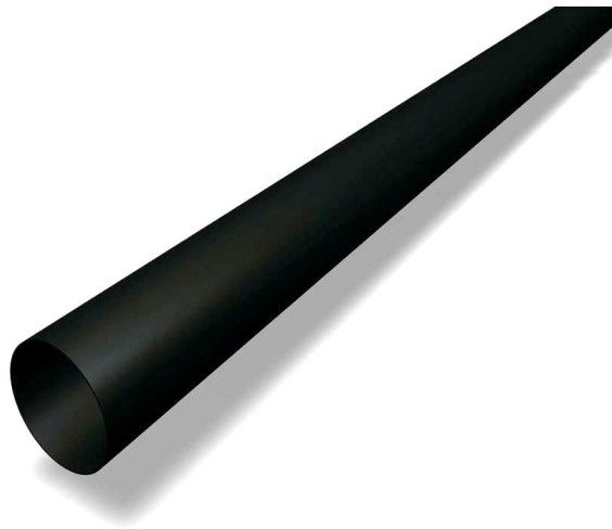 Ablaufrohr à 3m 80 mm P.10 schwarz 220024 - PREFA Dachentwässerungssysteme