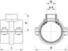 Haku-Anbohrschelle mit IG für Gas 5255 d 160mm - 1 1/2" - Hawle Hausanschluss- und Anbohrarmaturen