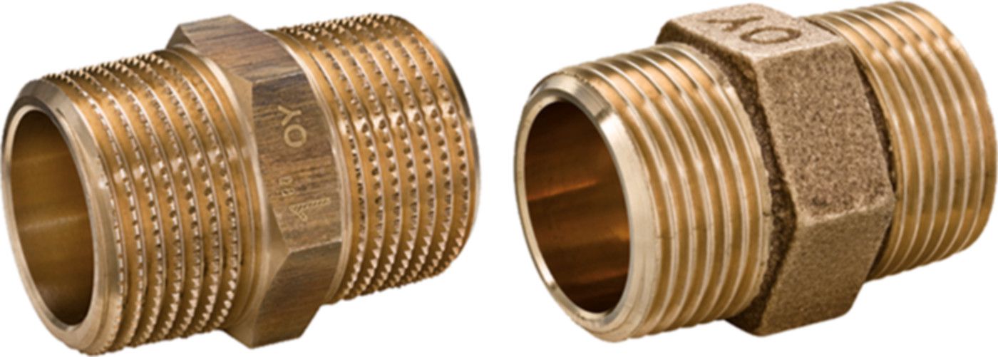 Doppelnippel 8280 1/8" - Rotguss-Gewindefittings