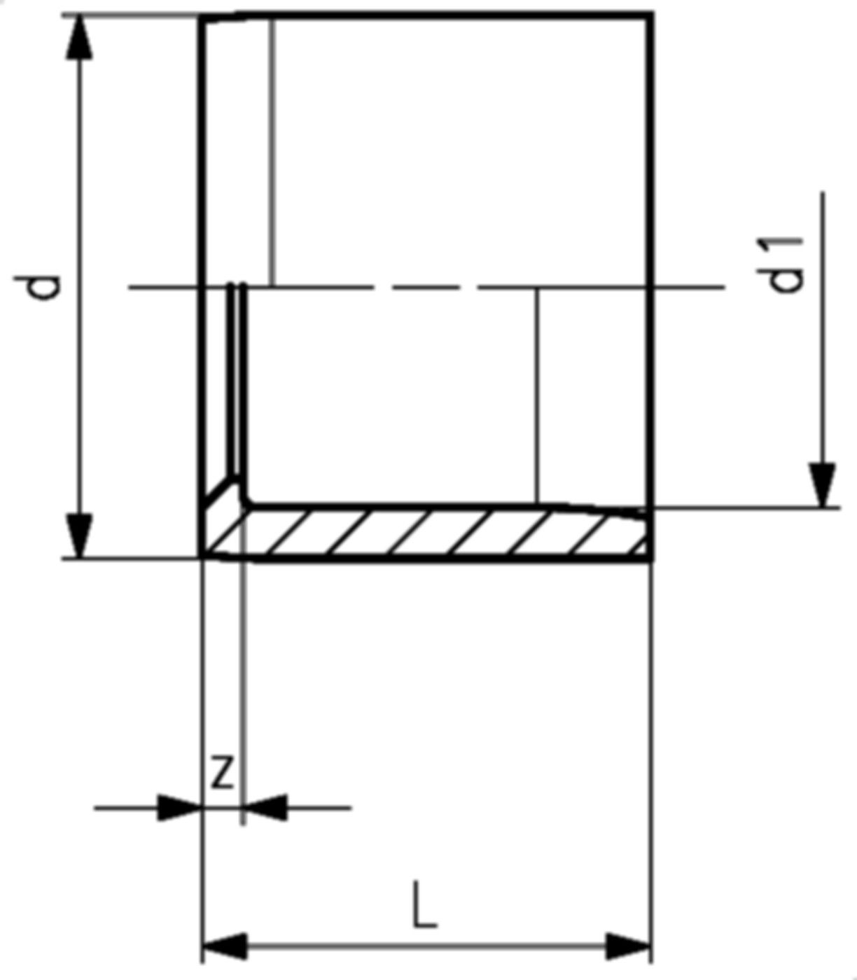 Reduktionen kurz Stutzen/Muffe 20-16 mm 721 900 334 - GF Hart PVC-U Formstücke