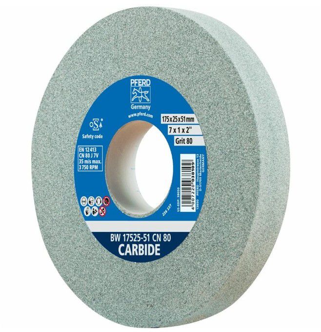 Schleifscheibe, aus Siliziumkarbid, grün Ø 175 x 25 x 32mm - Schleifen, Trennen